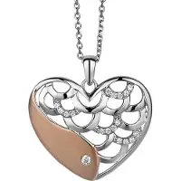 Orphelia Hanger + Ketting Hart Rose Zirconium ZH-4797