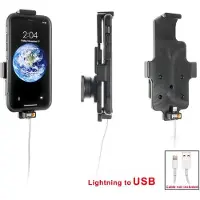 Brodit houder geschikt voor Apple iPhone X / XS Passieve houder. Originele Apple lightning naar USB kabel (met skin)