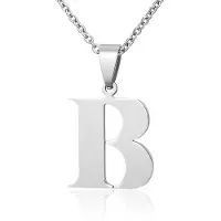 Montebello Montebello, grote edelstalen letter met ketting, B