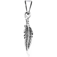 MOOYE ® - Collectie Zilveren Indianenveer klein kettinghanger