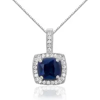 Montebello Ketting Amina - Dames - Zilver Gerhodineerd - Zirkonia - 10 x 17 mm - 45 cm