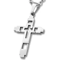 Montebello Ketting Kena - Heren - 316L Staal - Kruis - 60 x 30 mm - 50 cm