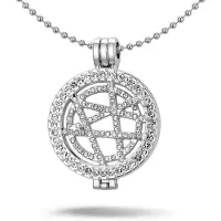 Montebello Ketting Alesa Z - Dames - Staal - Zirkonia - ?35 mm – Coin - 3-delig - 80 cm