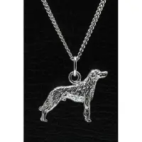 MOOYE ® - Collectie Zilveren Beauceron ketting hanger - oren ongecoupeerd - groot