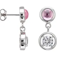 Orphelia Dames 925 Zilveren Oorbellen met Droup - Zilver ZO-5983