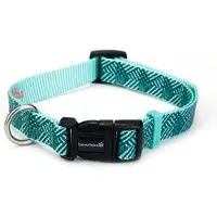 Beeztees nylon halsband Geo donkergroen 26-40 cm x 15 mm