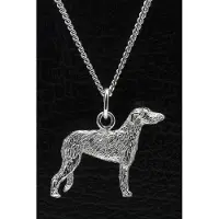 MOOYE ® - Collectie Zilveren Irish Wolfhound ketting hanger - groot