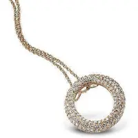 Orphelia PEN-2052 - Hanger Circle + Ketting - Zilver 925 Rosé - Zirkonia - 45 cm