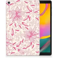 B2Ctelecom Samsung Galaxy Tab A 10.1 (2019) Siliconen Hoesje Pink Flowers
