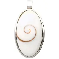 MOOYE ® - Collectie Zilveren Ovaal met oog van shiva kettinghanger