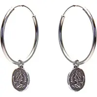 Karma 925 Sterling Zilveren Hoops Symbols Coin Oorknoppen M1967-25