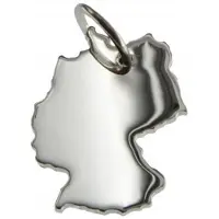 MOOYE ® - Collectie Zilveren Landkaart Duitsland ketting hanger