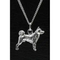 MOOYE ® - Collectie Zilveren Shika inu ketting hanger - groot
