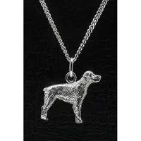 MOOYE ® - Collectie Zilveren Breton epagneul ketting hanger - groot