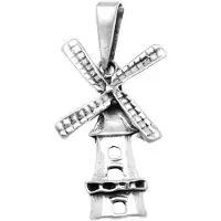 MOOYE ® - Collectie Zilveren Molen kettinghanger