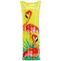 Intex luchtbed Flamingo 183 x 69 cm groen/rood