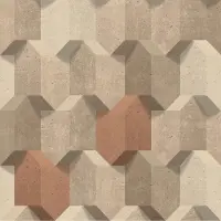 Dutch Wallcoverings Reflets 3D dessin beige/bruin beton (vliesbehang, grijs)