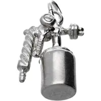 MOOYE ® - Collectie Zilveren Verfspuit kettinghanger