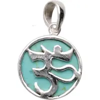 MOOYE ® - Collectie Zilveren Aum met turquoise kettinghanger