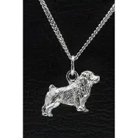 MOOYE ® - Collectie Zilveren Norfolk terrier ketting hanger - groot