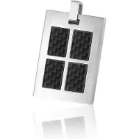 Montebello Hanger Marado - 316L Staal - Carbon - 32x22mm