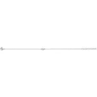 New Bling Zilveren Armband 9NB-0395 16,5 + 3 CM -Zirkonia - ankerschakel - Zilverkleurig