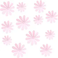 AA Commerce 3D Bloemen Stickers / Muurstickers - Roze- 12 Stuks - Decoratie Stickers Muur & Wand Voor Woonkamer / Slaapkamer / Kinderkamer / Babykamer Jongens & Meisjes - Muurdecoratie / Wanddecoratie