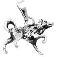 MOOYE ® - Collectie Zilveren Wolf kettinghanger