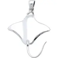 MOOYE ® - Collectie Zilveren Manta kettinghanger