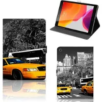 B2Ctelecom iPad 10.2 2019 | iPad 10.2 2020 | 10.2 2021 Tablet Flip Case New York Taxi