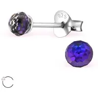 Montebello Oorbellen Paz Helio - 925 Zilver - Swarovski - Ø4mm