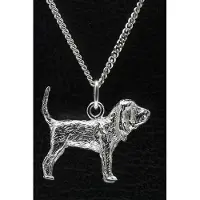 MOOYE ® - Collectie Zilveren Bloedhond ketting hanger - groot
