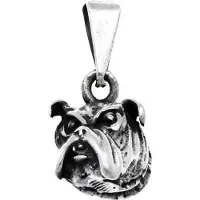 MOOYE ® - Collectie Zilveren Bulldog kop kettinghanger