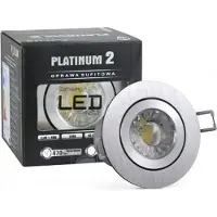 ABC-led LED spot - compleet armatuur - RVS - rond geborsteld - koud wit