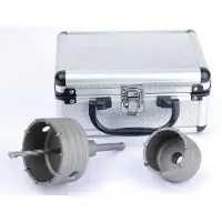 VDT Dozenboor Kroonboor 65+80 mm Aluminium koffertje