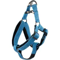 Flamingo Hondentuig Jannu Blauw - Blauw/Zwart - 40 - 70 cm x 25 mm