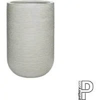 Pottery Pots Bloempot Ridged Cody high M Light Grey Horizontally Ridged 35 x 55 cm