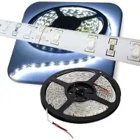 ABC-led 5 meter - koud wit 6000K - LED strip - 12 volt - 5050 SMD – dimbaar- 60 leds Waterdicht Gevulcaniseerd IP68