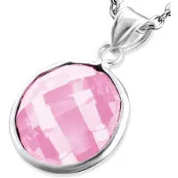 Montebello Ketting Casey Pink - 925 Zilver - 12x20mm - 45cm