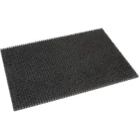 Cleanwalk Deurmat Kunstgrasvezel - 60x40 Cm - Grijs