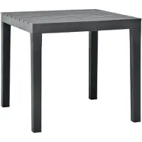 vidaXL Tuintafel 78x78x72 cm kunststof antraciet