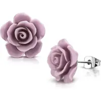 Montebello Oorbellen Paige Purple - 316L Staal - Bloem - ∅20mm