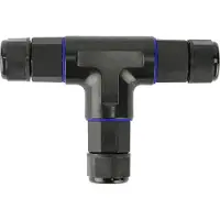 BES LED Kabelverbinder - T Connector - Waterdicht IP68 - 3 Aderig - Zwart