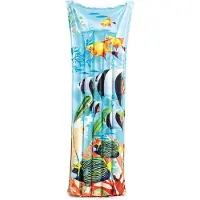 Intex luchtbed vissen 183 x 69 cm blauw