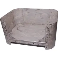 Lex & Max industrial hondendivan grijs 90x65cm