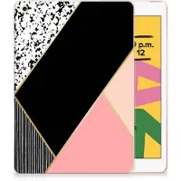 B2Ctelecom Apple iPad 10.2 | iPad 10.2 (2020) | 10.2 (2021) Back Cover Zwart Roze Vormen