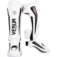 Venum Elite Kickboks Scheenbeschermer Wit Zwart - L