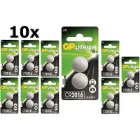 GP 20 Stuks (10 Blisters a 2St) - CR2016 Professional Electronics 3V 90mAh Lithium knoopcel