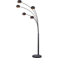 Groenovatie Cannes Industrieel Design Vloerlamp 5-Lichts Goud Zwart