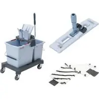 Vileda 173891 US Pro Starterkit Double - emmer 25l, emmer 8l, hendelpers, chassis, frame, MicroPlus mop